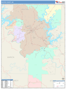 Baxter County, AR Digital Map Color Cast Style