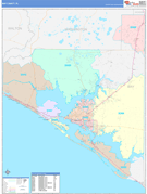 Bay County, FL Digital Map Color Cast Style