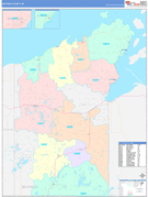 Bayfield County, WI Digital Map Color Cast Style