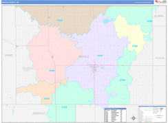 Beadle County, SD Digital Map Color Cast Style