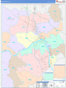 Beaver County, PA Digital Map Color Cast Style