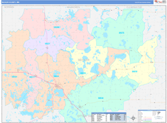 Becker County, MN Digital Map Color Cast Style