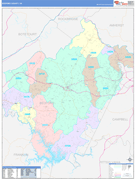 Bedford County, VA Digital Map Color Cast Style