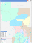 Beltrami County, MN Digital Map Color Cast Style