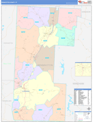 Bennington County, VT Digital Map Color Cast Style