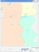 Bent County, CO Digital Map Color Cast Style