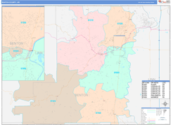 Benton County, OR Digital Map Color Cast Style