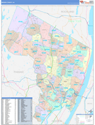 Bergen County, NJ Digital Map Color Cast Style