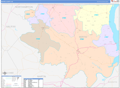 Bertie County, NC Digital Map Color Cast Style