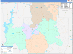 Bienville Parish (County), LA Digital Map Color Cast Style