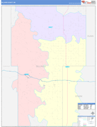 Billings County, ND Digital Map Color Cast Style