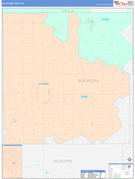 Blackford County, IN Digital Map Color Cast Style