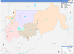 Boise County, ID Digital Map Color Cast Style