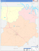 Boone County, AR Digital Map Color Cast Style