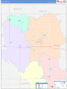 Boone County, IA Digital Map Color Cast Style