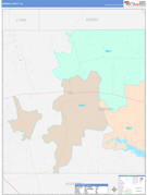 Borden County, TX Digital Map Color Cast Style