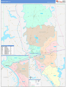 Bossier Parish (County), LA Digital Map Color Cast Style