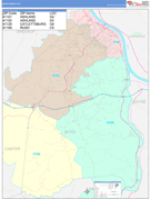 Boyd County, KY Digital Map Color Cast Style