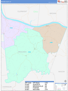 Bracken County, KY Digital Map Color Cast Style