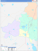 Bradford County, FL Digital Map Color Cast Style