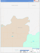 Briscoe County, TX Digital Map Color Cast Style