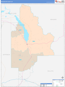 Broadwater County, MT Digital Map Color Cast Style
