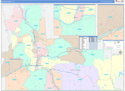 Broome County, NY Digital Map Color Cast Style