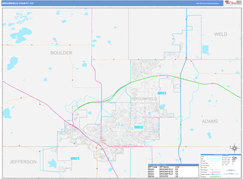 Broomfield County, CO Digital Map Color Cast Style