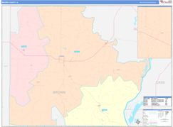 Brown County, IL Digital Map Color Cast Style