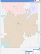 Brown County, IN Digital Map Color Cast Style