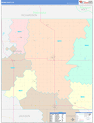 Brown County, KS Digital Map Color Cast Style