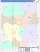 Brown County, SD Digital Map Color Cast Style