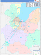 Brown County, WI Digital Map Color Cast Style