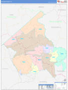 Buchanan County, VA Digital Map Color Cast Style