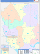 Burleigh County, ND Digital Map Color Cast Style