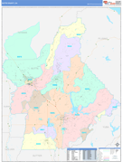 Butte County, CA Digital Map Color Cast Style