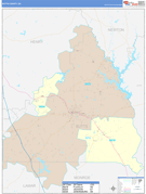 Butts County, GA Digital Map Color Cast Style