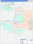 Cabell County, WV Digital Map Color Cast Style