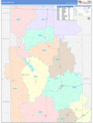 Caddo County, OK Digital Map Color Cast Style