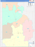 Calhoun County, MS Digital Map Color Cast Style