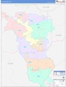 Calhoun County, WV Digital Map Color Cast Style