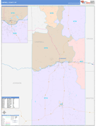 Campbell County, WY Digital Map Color Cast Style