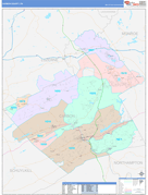 Carbon County, PA Digital Map Color Cast Style