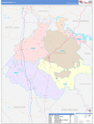 Caroline County, VA Digital Map Color Cast Style