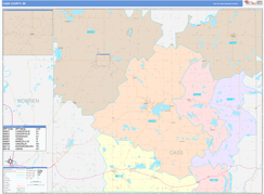 Cass County, MI Digital Map Color Cast Style