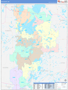 Cass County, MN Digital Map Color Cast Style