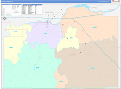 Cassia County, ID Digital Map Color Cast Style