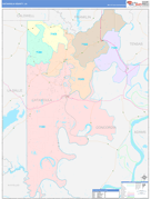 Catahoula Parish (County), LA Digital Map Color Cast Style
