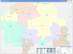 Cavalier County, ND Digital Map Color Cast Style