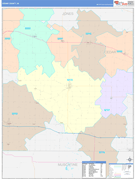 Cedar County, IA Digital Map Color Cast Style